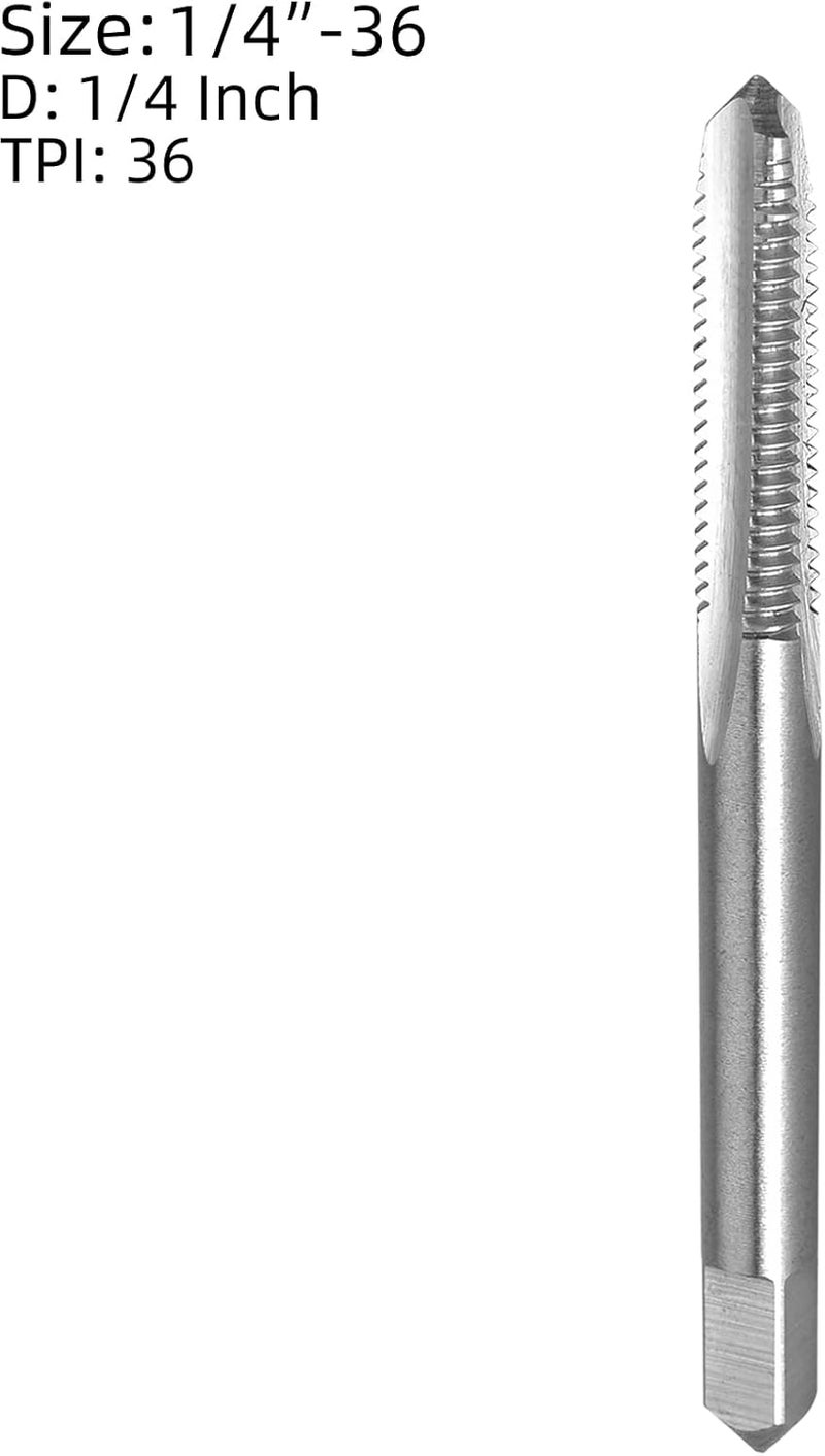 Burkit 1/4"-36 UNS Tap and Die Set, 1/4 x 36 UNS Machine Thread Tap and Round Die Right Hand - Image 2